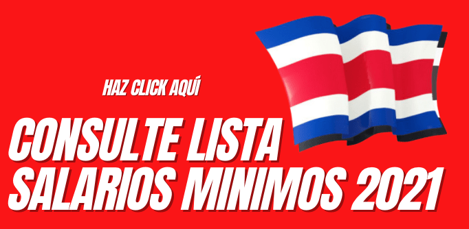 Lista Salarios Mínimos 2021 Costa Rica